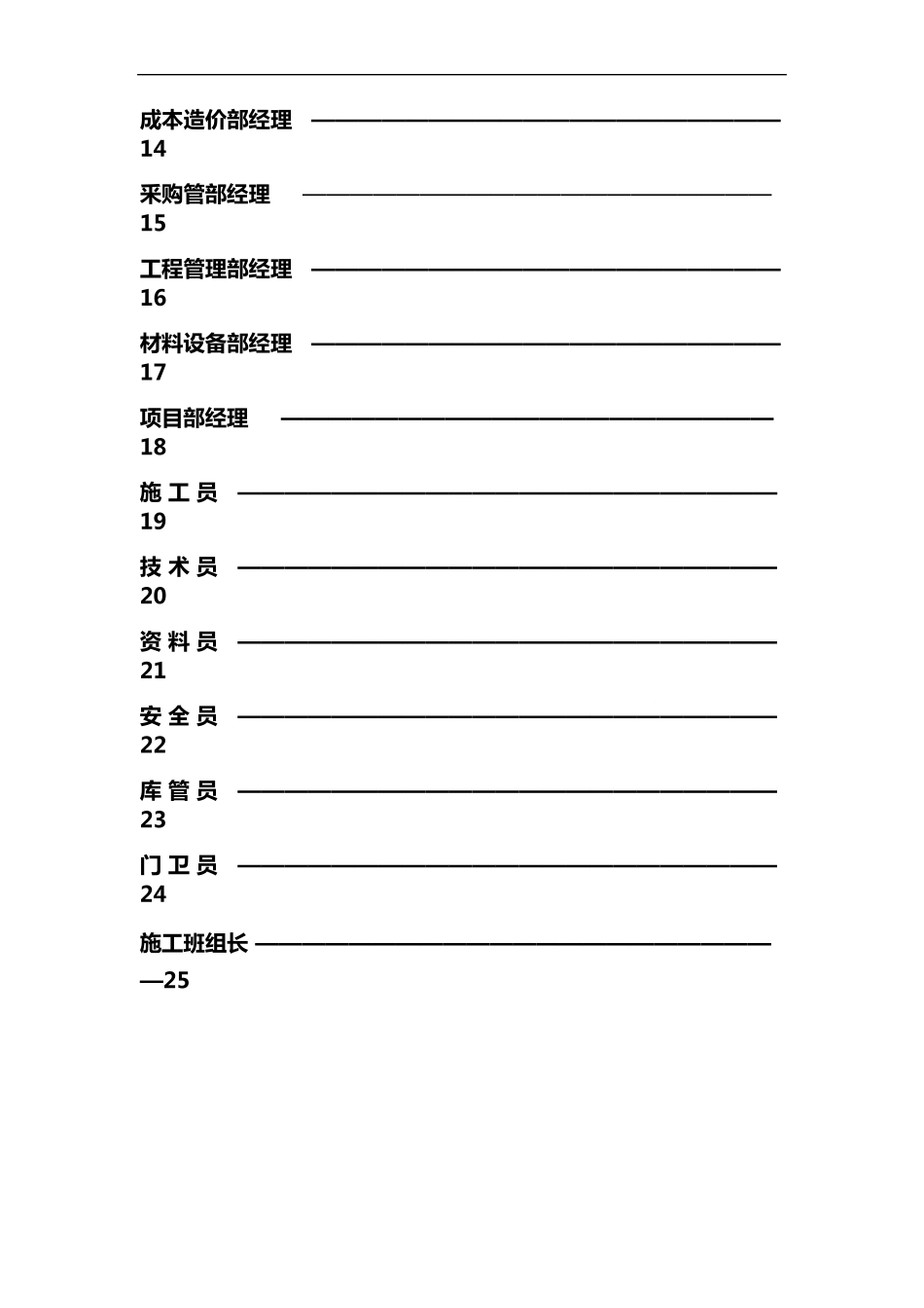 四川省某建筑公司岗位职责说明书_第3页