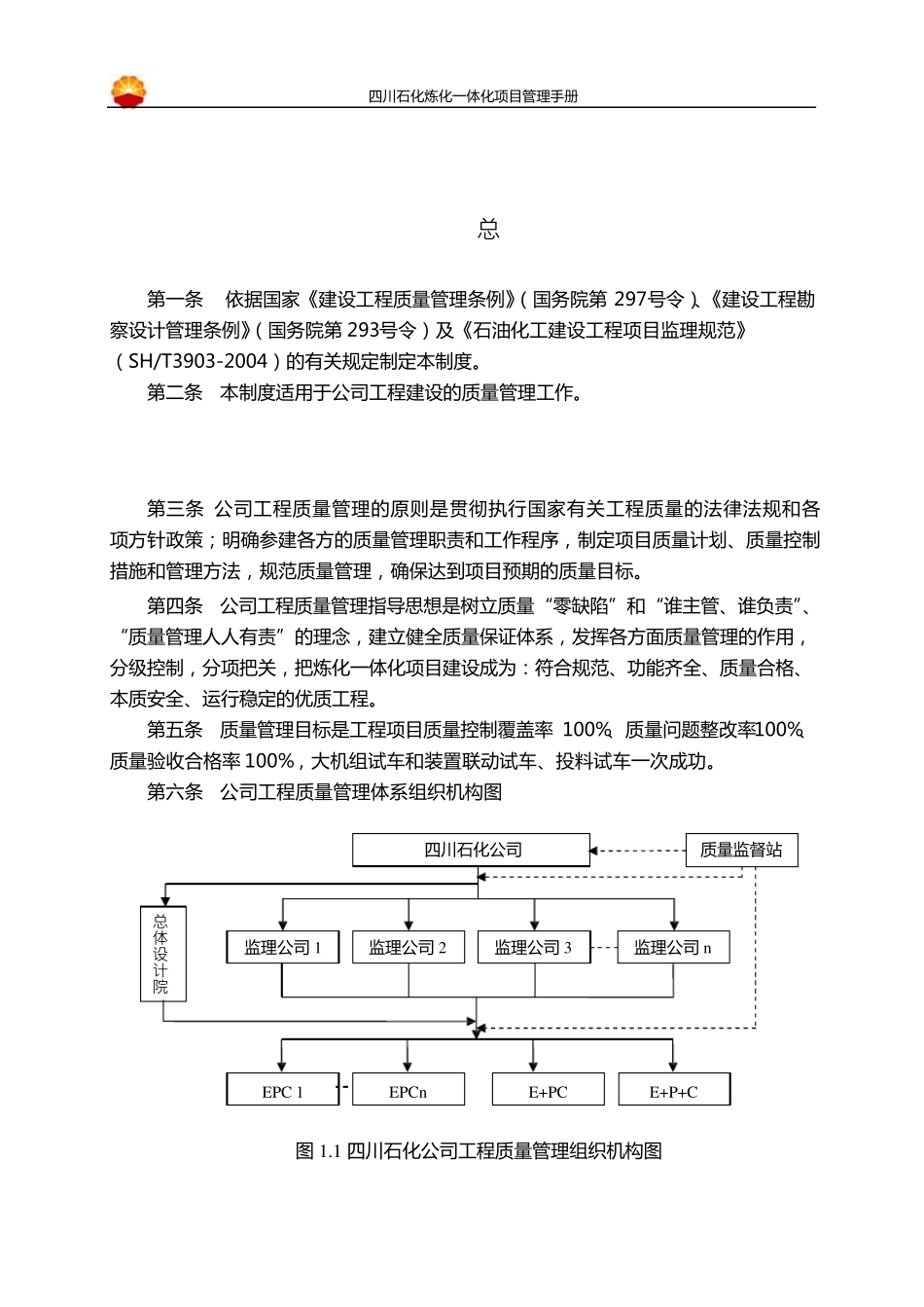 四川石化炼化一体化项目管理手册_第1页