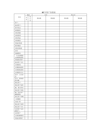 四川长虹05年资产负债表、利润表、现金流量表