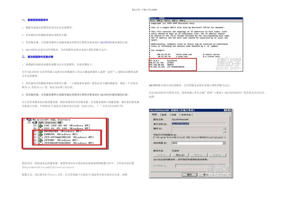 SqlServer数据库同步方案详解_第1页