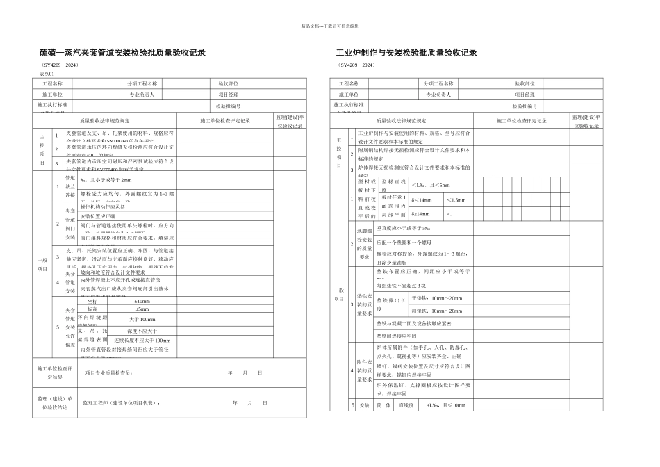SY天然气净化厂检验批讲解_第1页