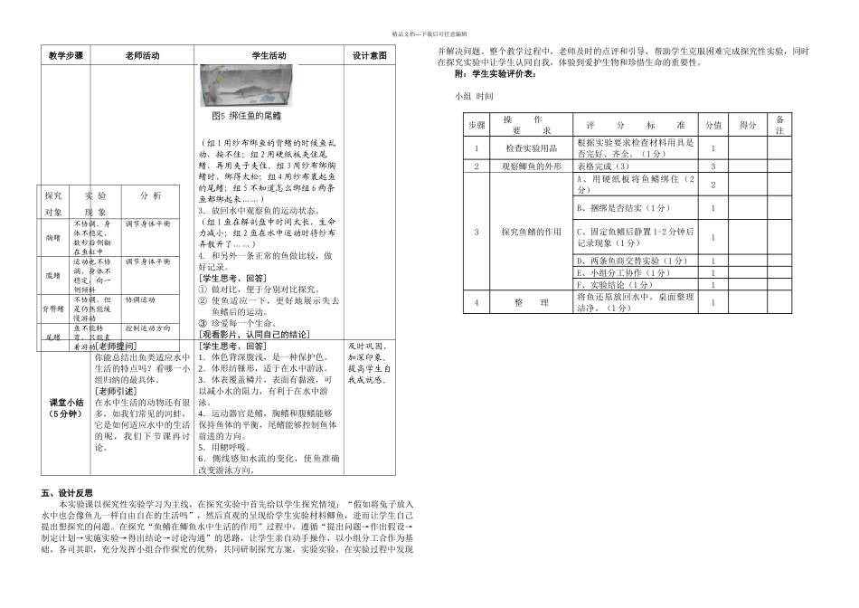 s探究鱼类适应水中生活的特征_第3页