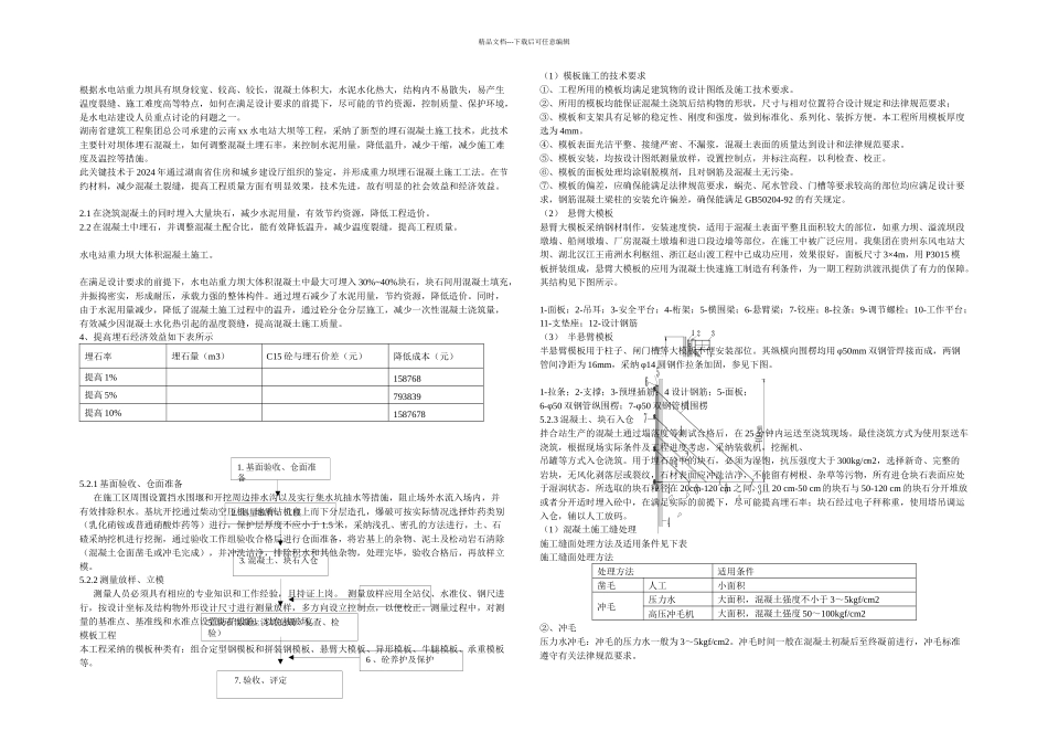 s重力坝埋石混凝土施工工法_第1页