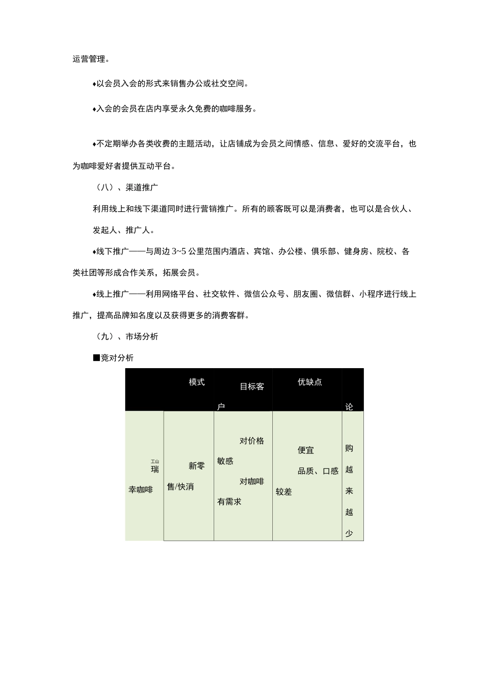 咖啡空间运营商业计划书_第3页