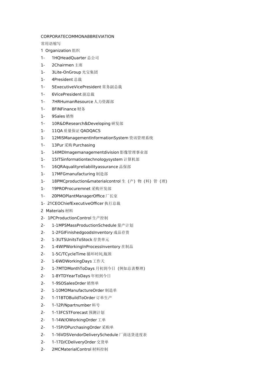 (工厂管理)工厂术语(英语)_第1页