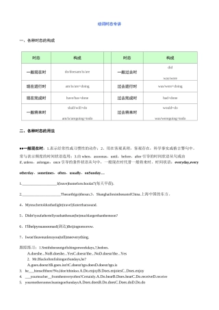 英语动词时态专讲