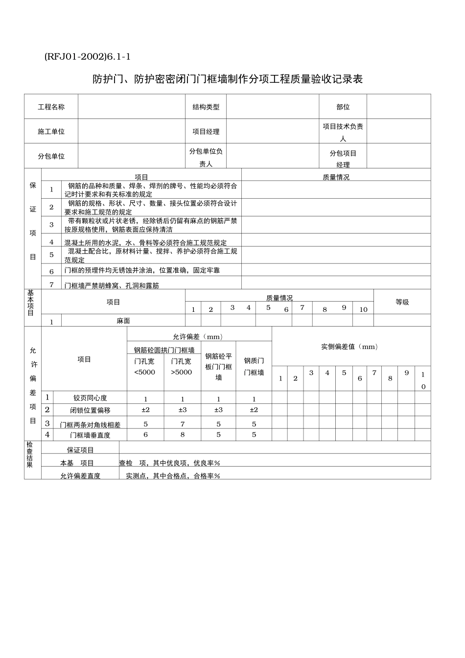 人防工程验收表格最新_第2页