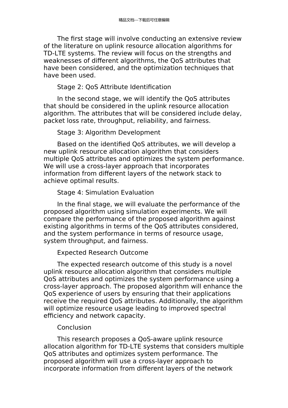 TD-LTE系统中基于多业务QoS的上行资源分配算法与跨层优化的研究的开题报告_第2页