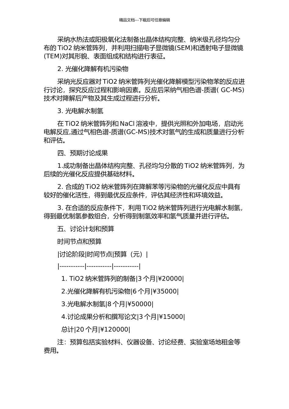 TiO2纳米管阵列光催化降解有机污染物和光电解水制氢研究的开题报告_第2页