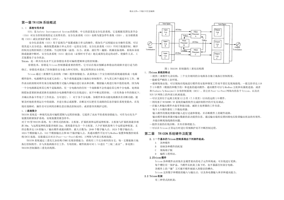 TRICON安全控制系统_第1页