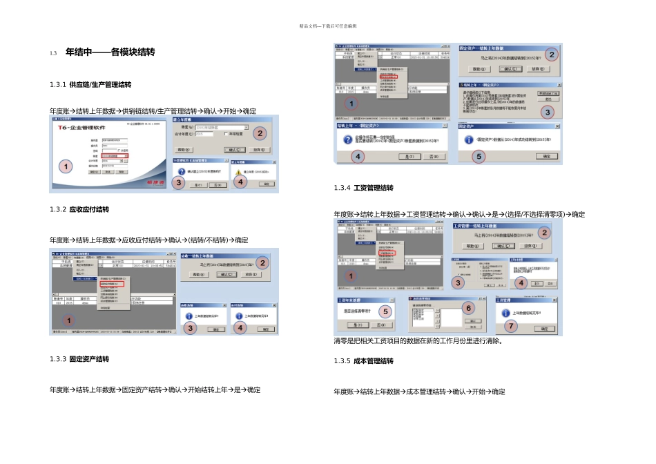 T年结小锦囊年结流程年结前月末结账状态及各模块年结流程_第3页