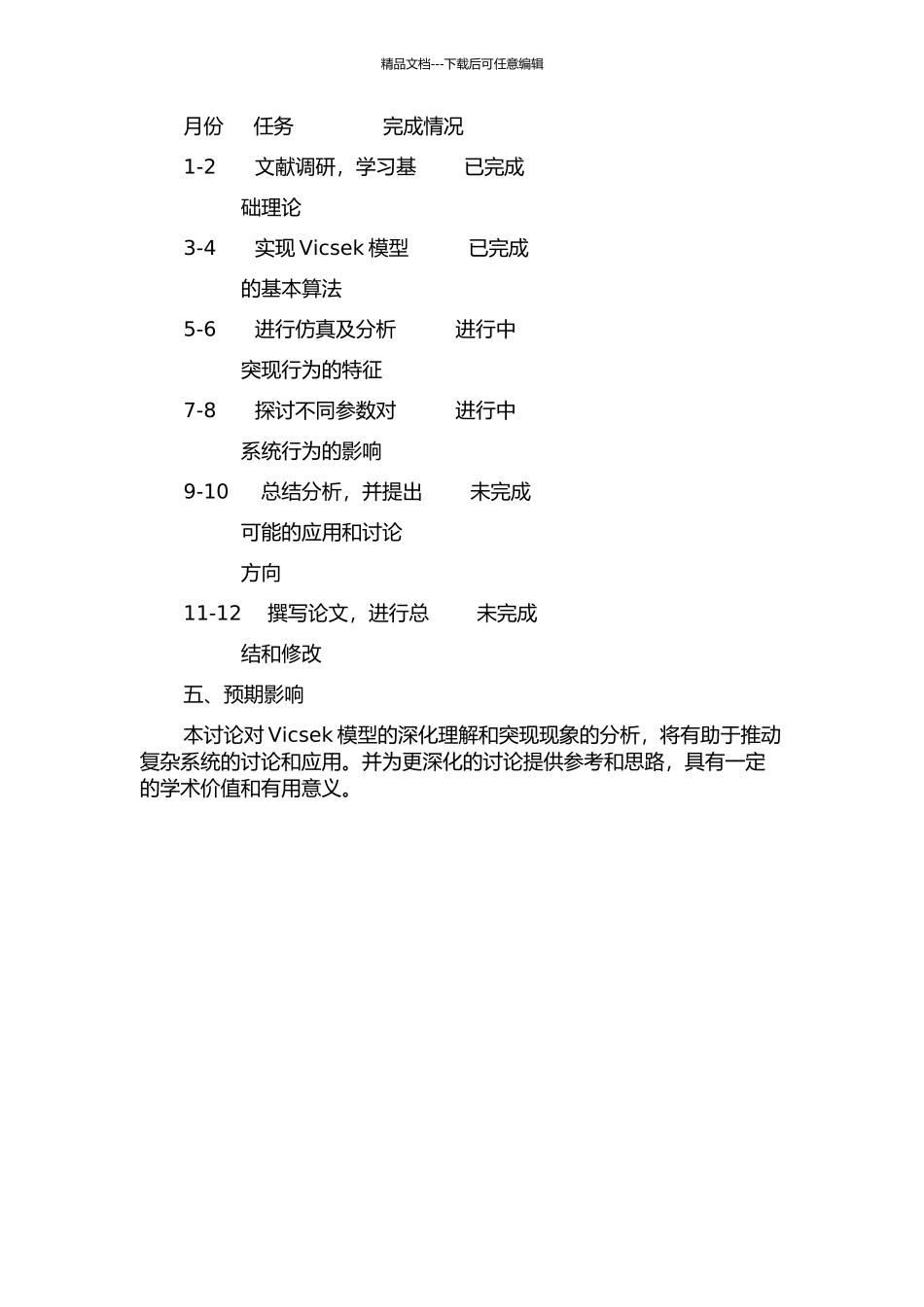 Vicsek模型研究及其突现行为分析的开题报告_第2页