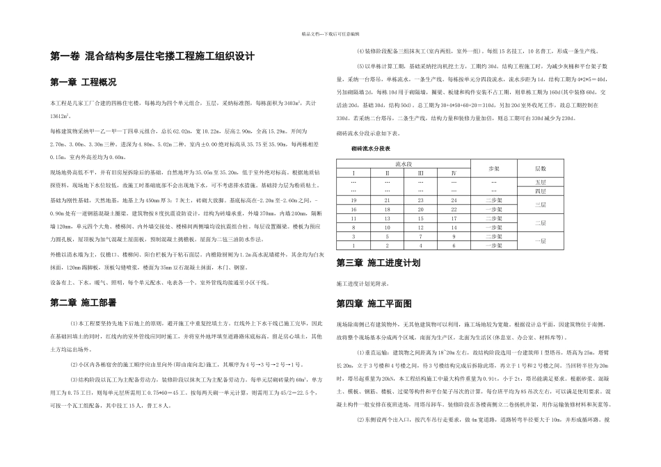 w混合结构多层住宅搂工程施工组织设计_第3页