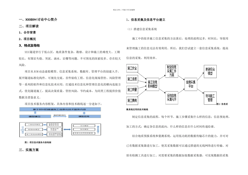 XXX隧道BIM技术实施方案_第1页