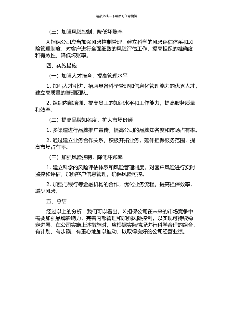 X担保公司发展战略研究中期报告_第2页