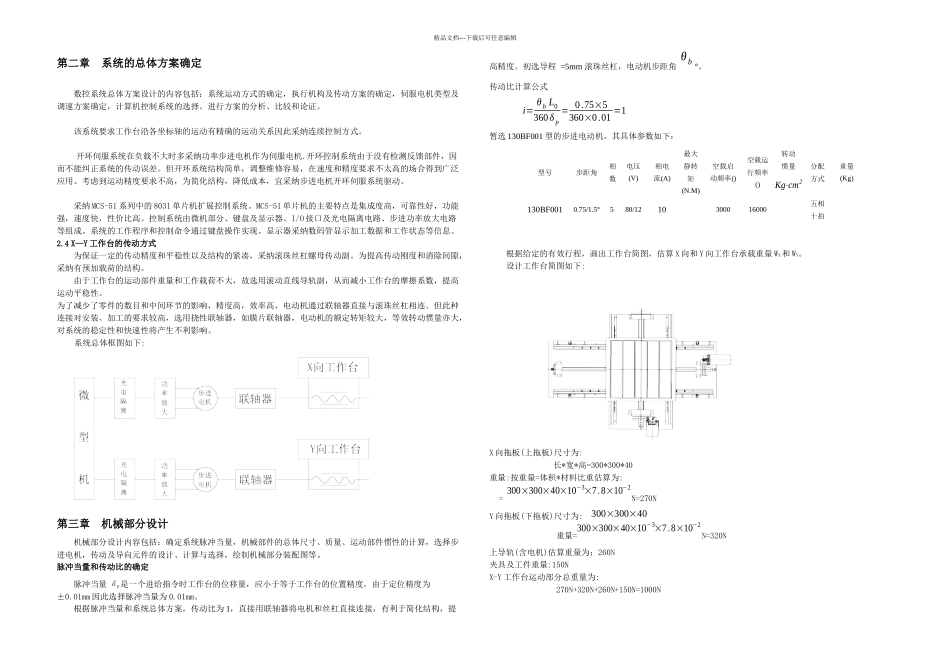 X方台面数控回转工作台设计含全套毕业说明书和机械CAD图纸资料_第2页