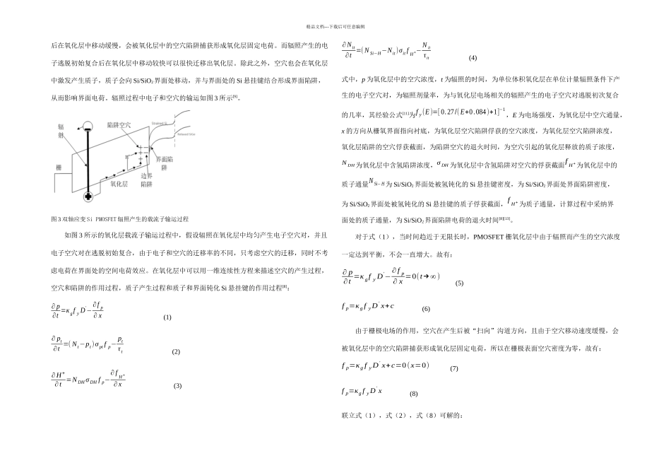 γ射线总剂量辐照效应对应变SiPMOSFET阈值电压与跨导的影响研究_第2页