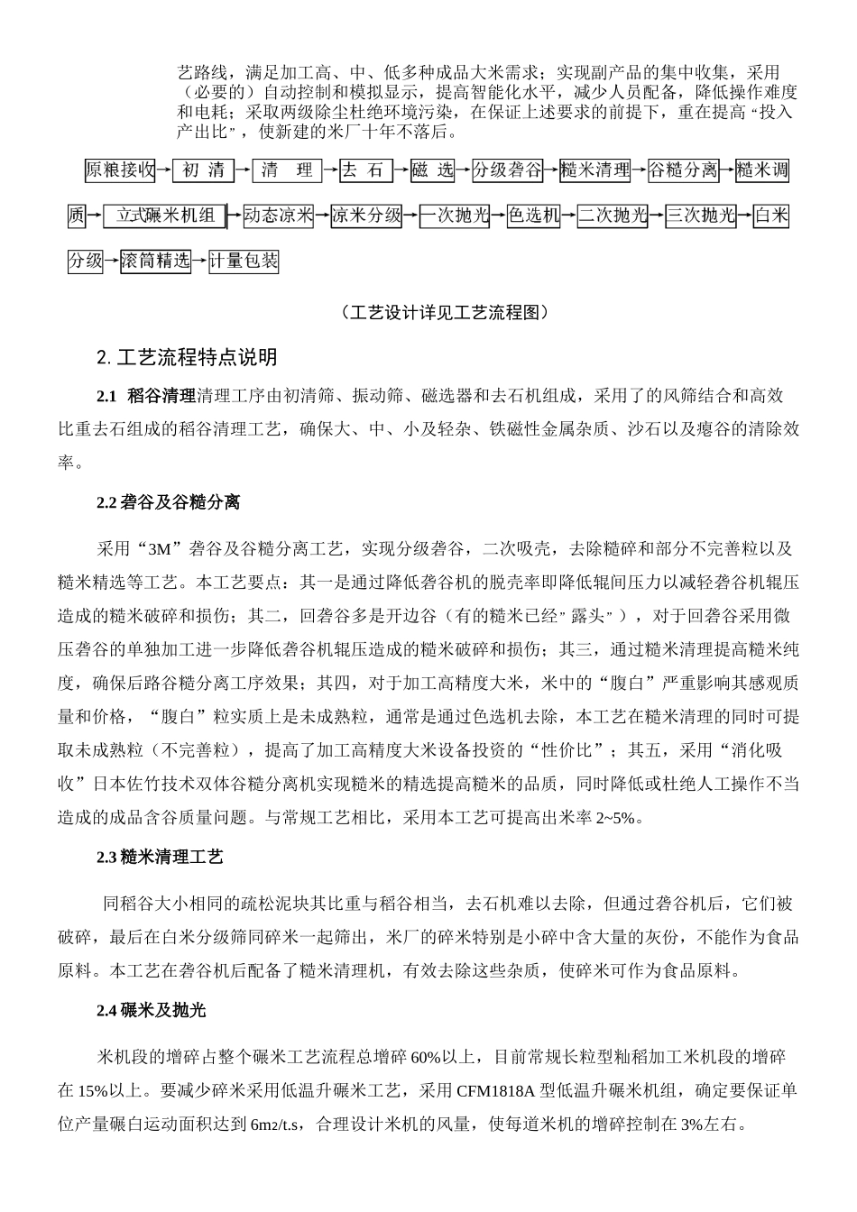 日产吨大米加工全套碾米设备工艺设计_第2页