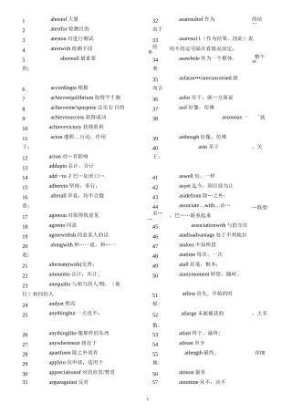 高考英语完形填空常考词组及固定搭配