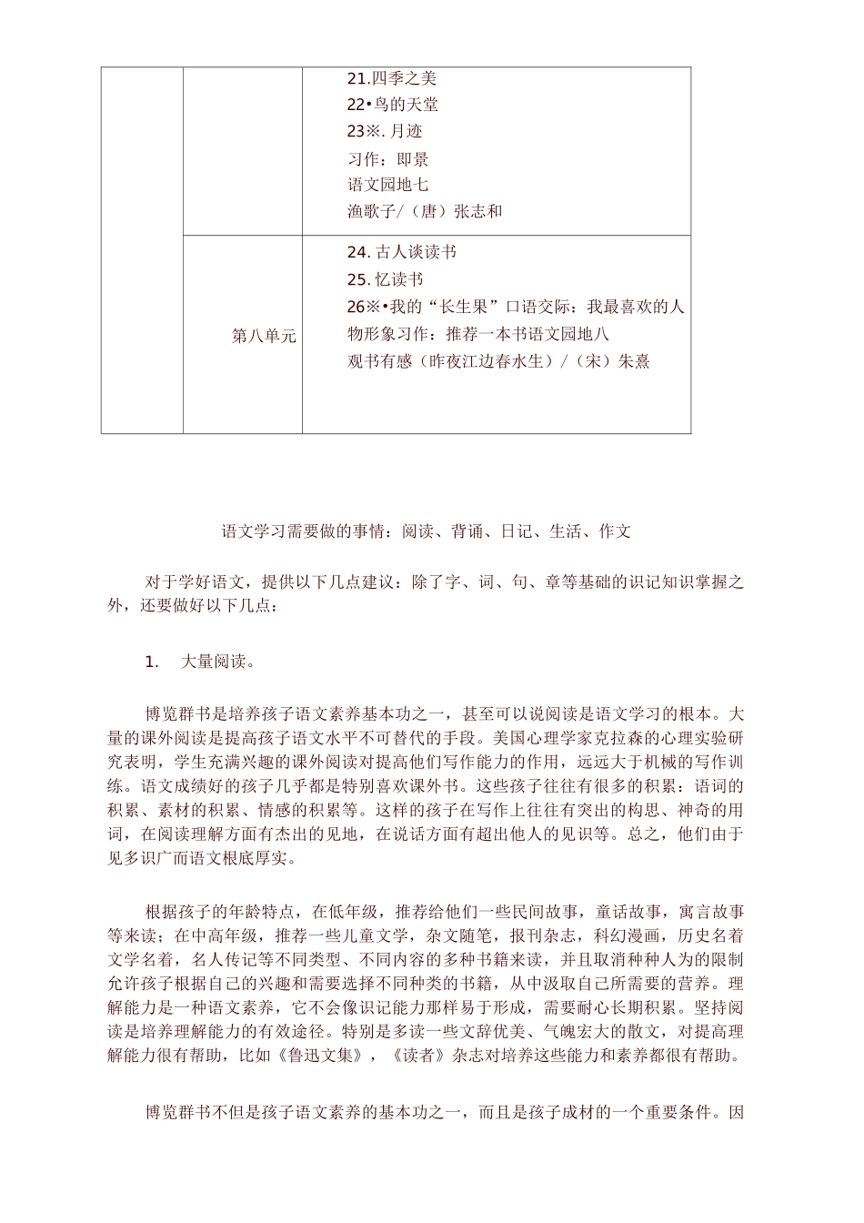 新人教版(部编版)五年级语文上册教材课文目录_第3页