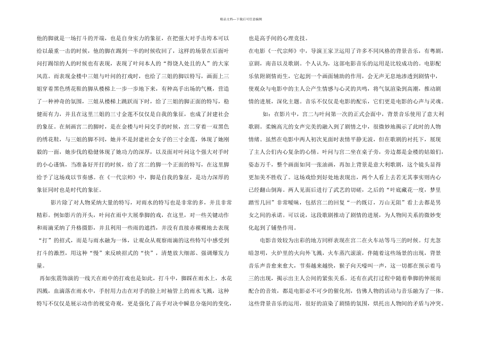 一代宗师视听语言分析_第3页