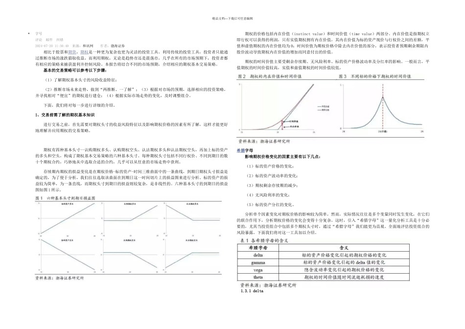 一文说透所有期权基本交易策略_第1页