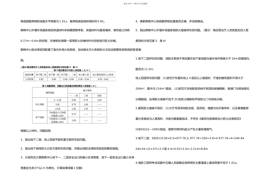 一级消防工程师案例分析考试真题及答案_第3页