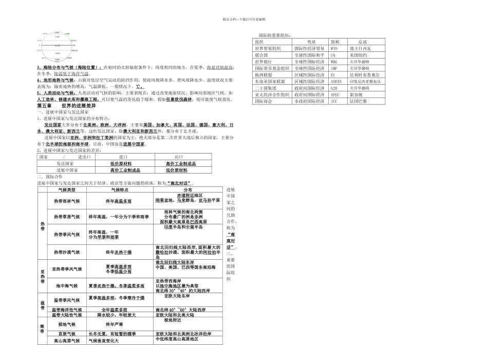 七上地理总复习XJ_第3页