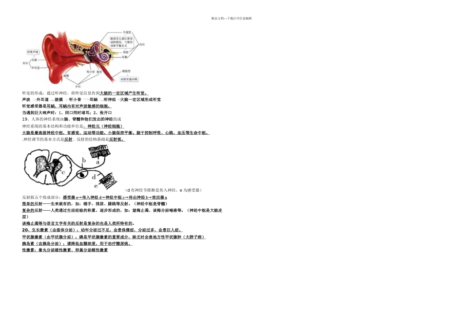 七年级下册生物复习提纲_第3页