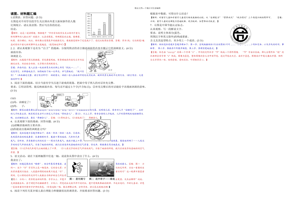 七年级下册语文读图材料题汇编_第1页