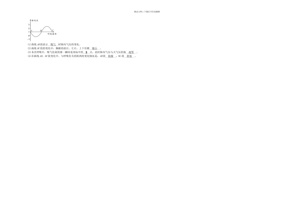 七年级生物下册人体的呼吸测试题新新人教_第3页