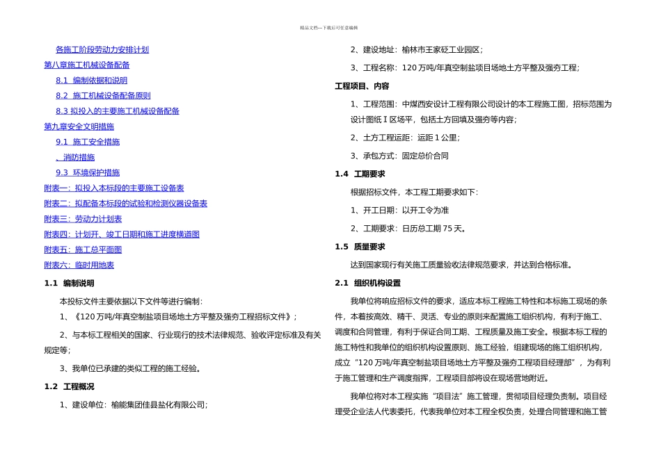 万吨年真空制盐项目场地土方平整及强夯工程施工组织设计_第2页