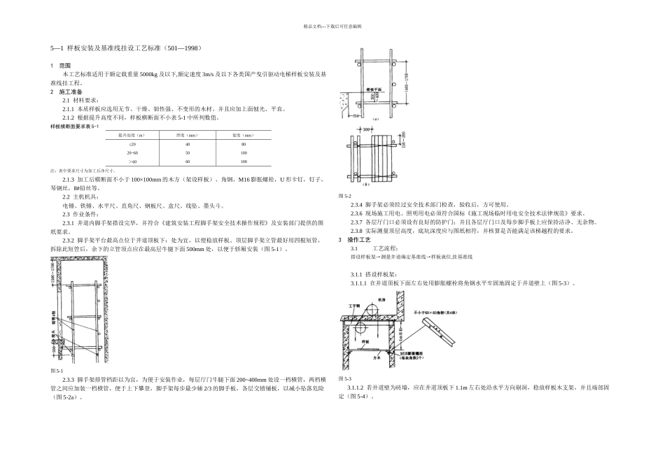三星电梯安装工艺标准文档_第1页