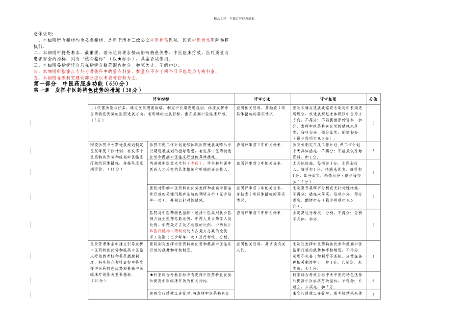 三级骨伤医院评审细则_第1页