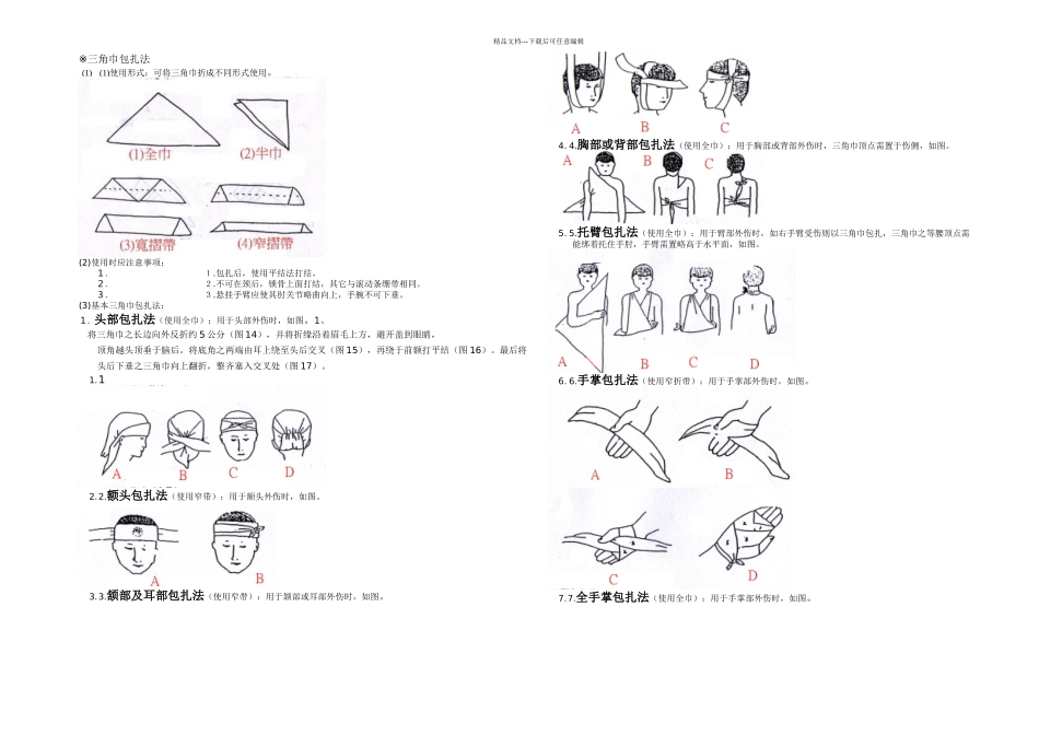 三角巾包扎方法_第1页