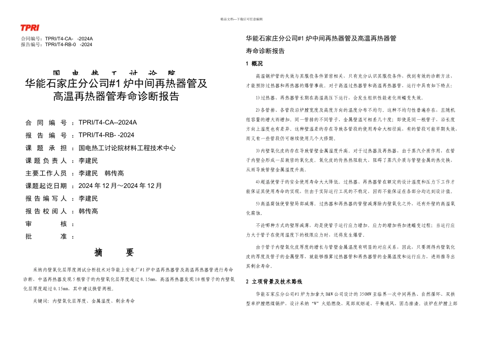 上安电厂炉评估_第1页