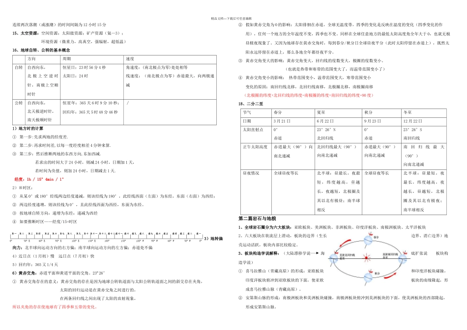 上海会考高一地理上册知识点整理_第3页