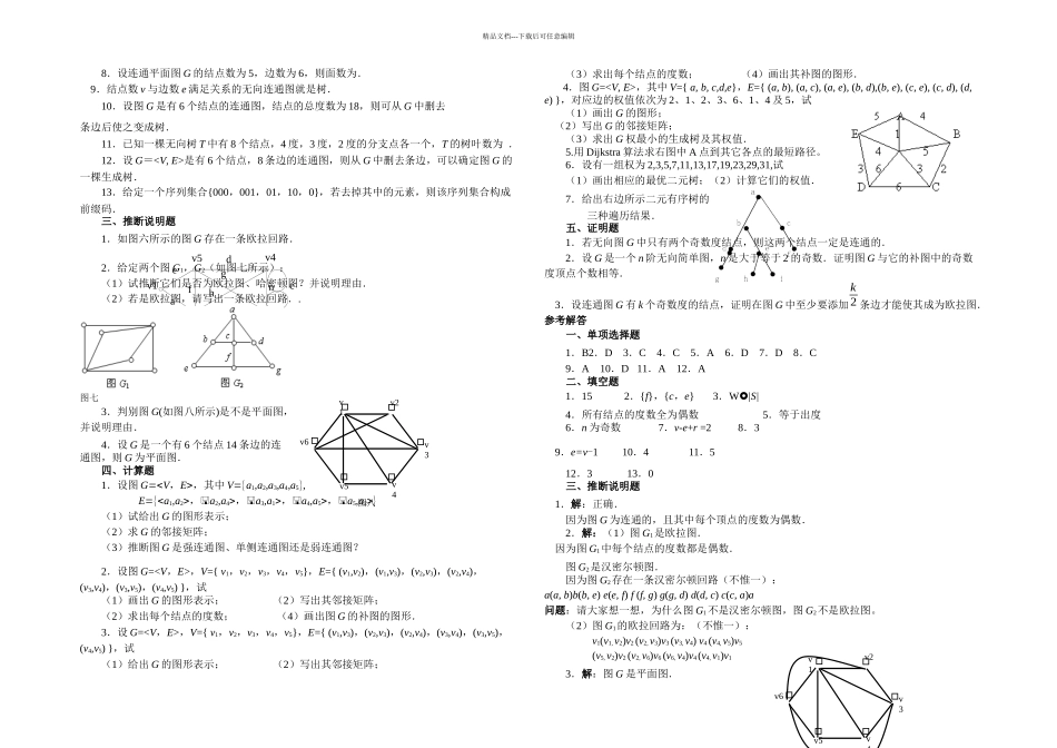 上海大学离散数学图部分试题_第2页