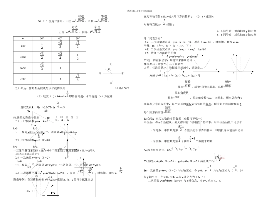 上海市初中数学知识归纳_第3页