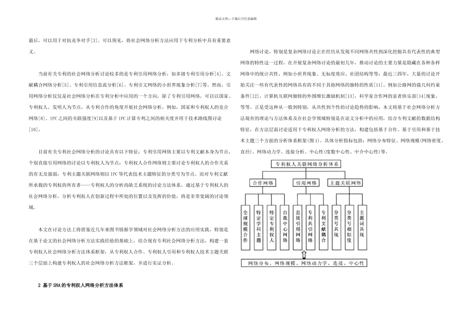 专利权人关联网络的社会网络分析方法研究_第2页