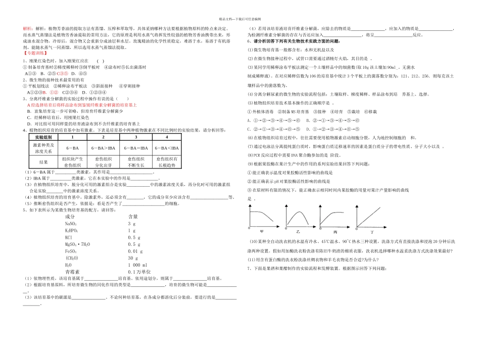 专题生物技术实践_第3页