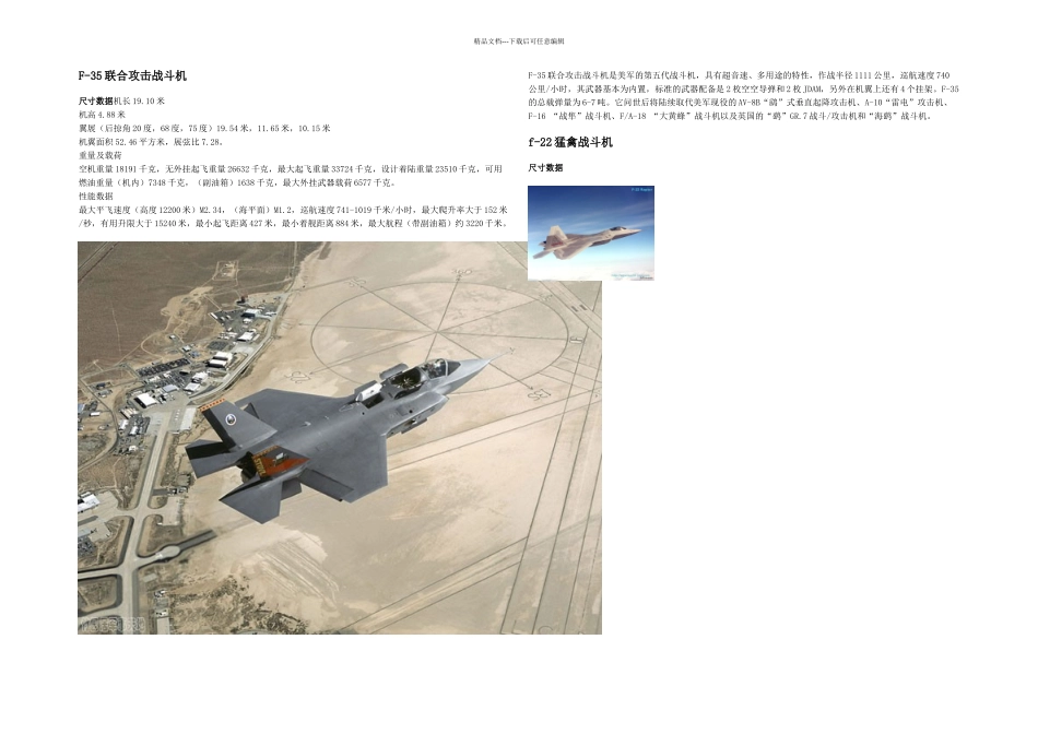 世界主流战斗机介绍_第1页