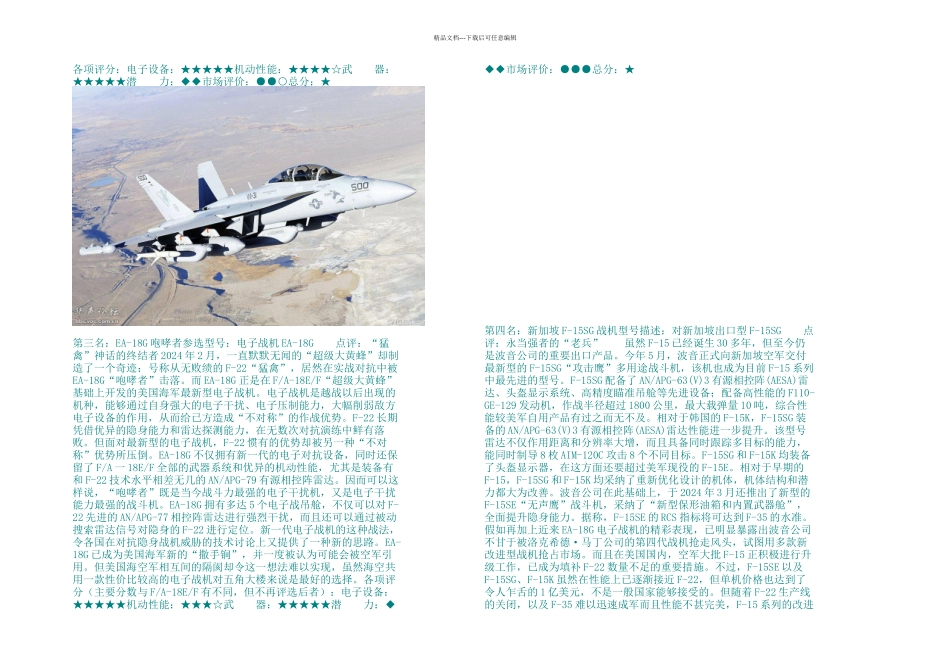 世界十大战斗机排行榜_第2页