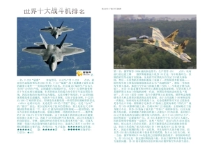世界十大战斗机排行榜