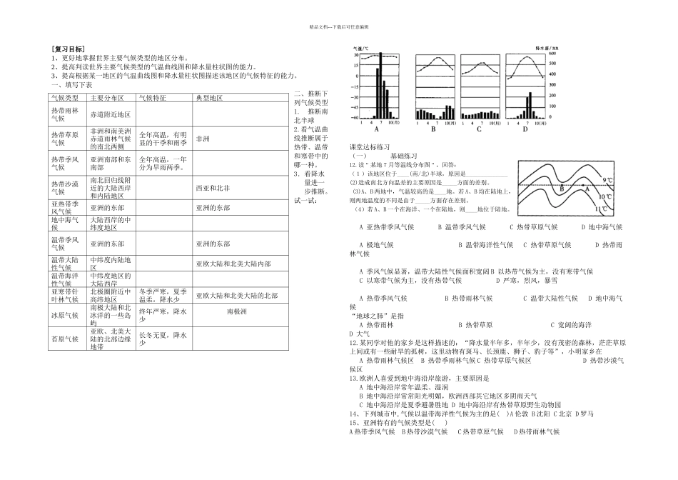 世界的气候类型种专题复习_第1页