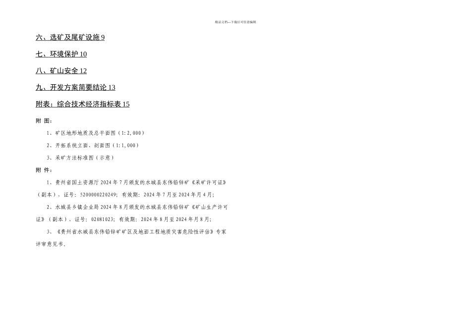 东伟铅锌矿开发利用方案_第2页