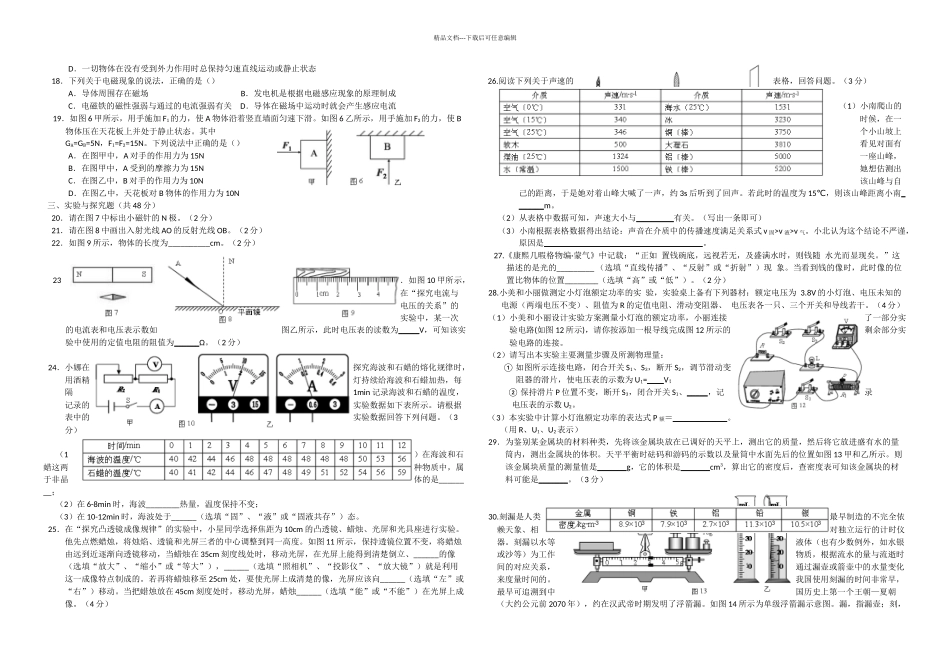东城中考一模物理_第2页