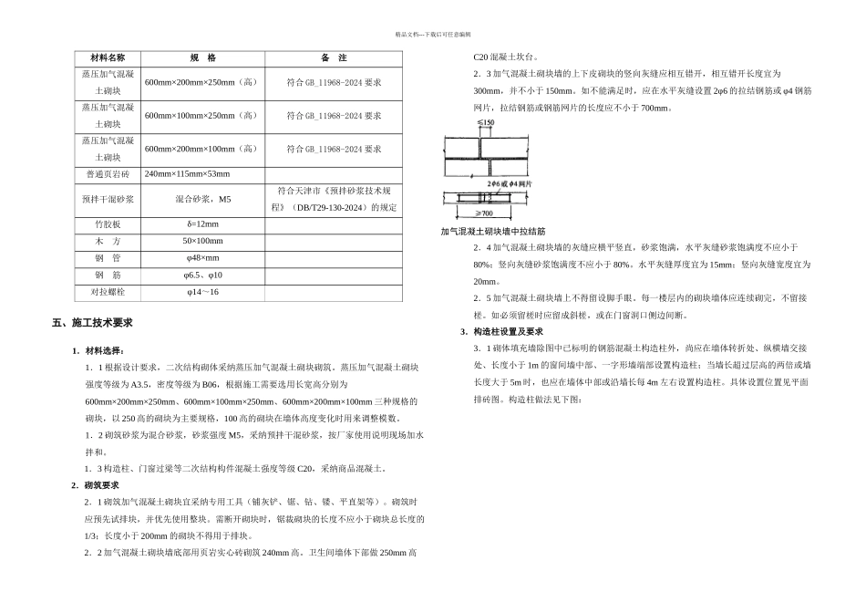 东蒲洼二次结构施工方案_第3页
