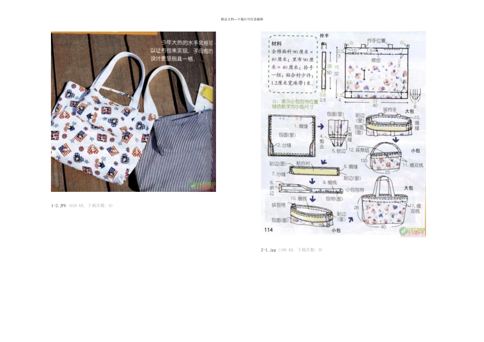 两款手工包包图纸_第3页