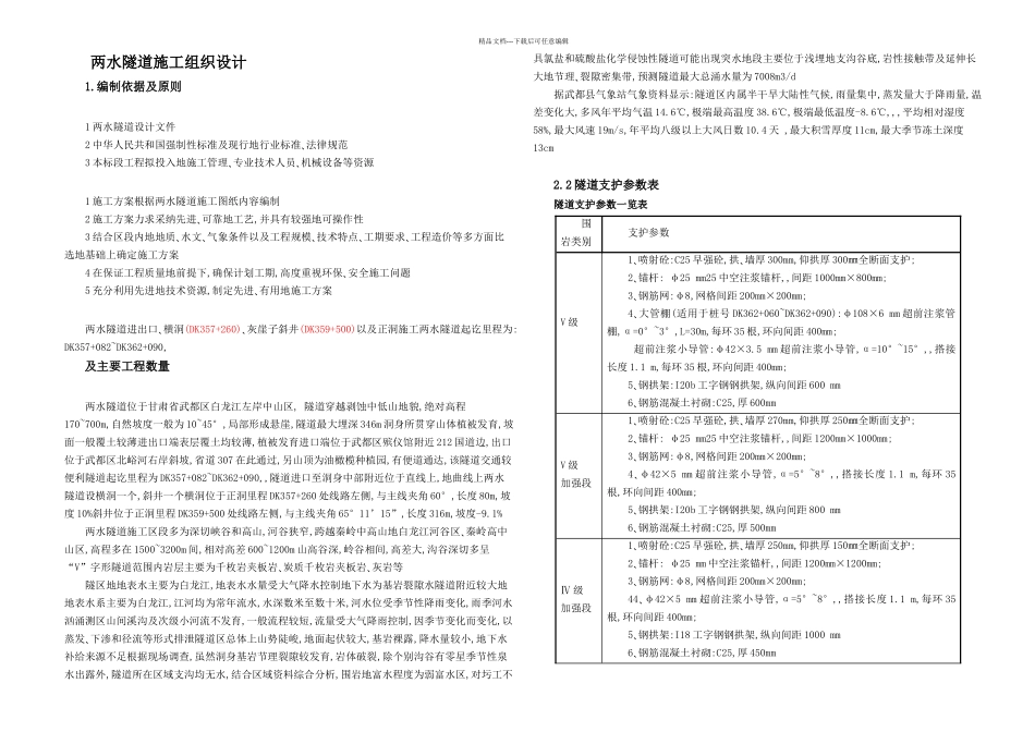 两水隧道实施的性施工组织设计_第2页